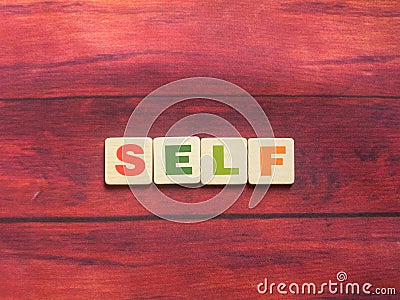 Word Self on wood Stock Photo