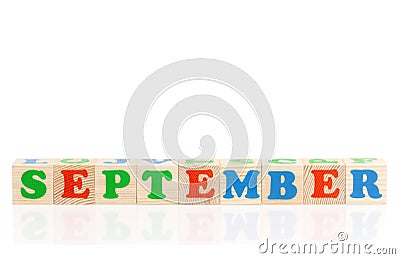 Word september Stock Photo