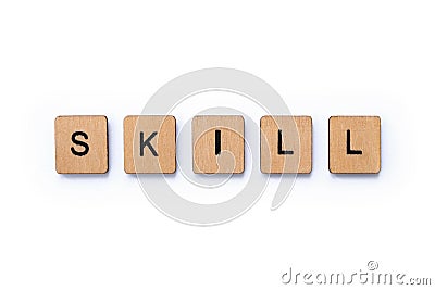 The word SKILL Stock Photo