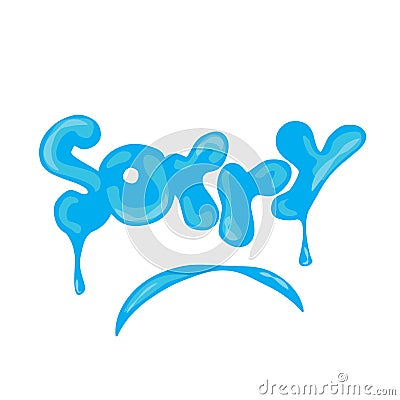 word sorry. Vector illustration decorative background design Cartoon Illustration