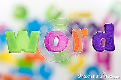 Word spelled out Stock Photo