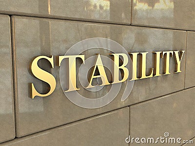 Word Stability Stock Photo