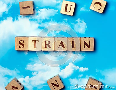 The word Strain Stock Photo