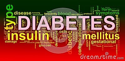 Word tags of diabetes Stock Photo