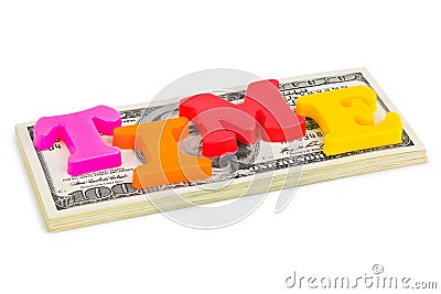 Word Time on money - business concept Stock Photo