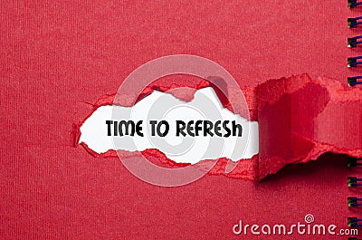 The word time to refresh Stock Photo