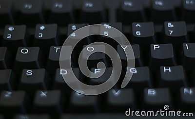 Word Toy on Computer Stock Photo