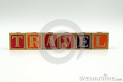 The word TRAVEL Stock Photo