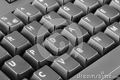 Word update written with keyboard buttons Stock Photo