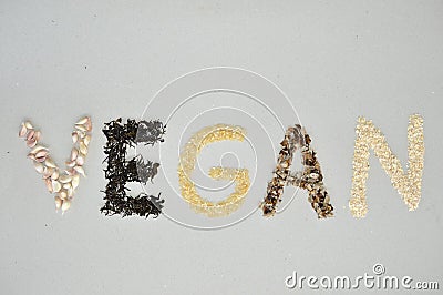 The word vegan Stock Photo