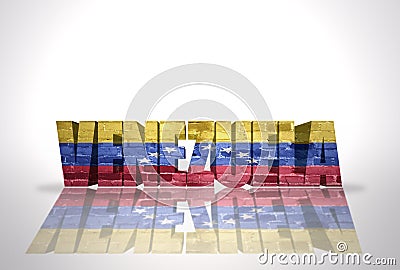 Word Venezuela on the white background Stock Photo