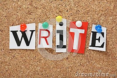 The word Write Stock Photo