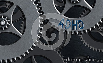 Word writing text Adhd. Business concept for Mental health disorder of children Hyperactive Trouble paying attention Stock Photo