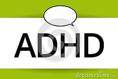 Word writing text Adhd. Business concept for Mental health disorder of children Hyperactive Trouble paying attention Stock Photo