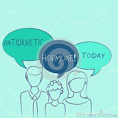 Word writing text Antidiuretic Hormone. Business concept for peptide molecule that is release by the pituitary gland Stock Photo