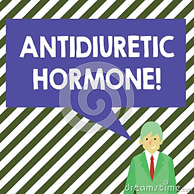 Word writing text Antidiuretic Hormone. Business concept for peptide molecule that is release by the pituitary gland Stock Photo