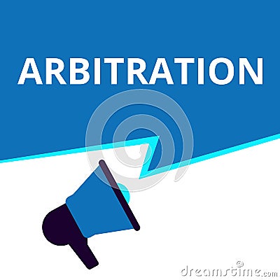 Word writing text Arbitration Cartoon Illustration