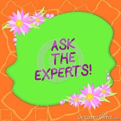 Word writing text Ask The Experts. Business concept for Look for a professional advice consultation support Blank Uneven Stock Photo