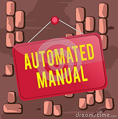 Word writing text Automated Manual. Business concept for as trigger shift and it can switch between moods easily Colored memo Stock Photo