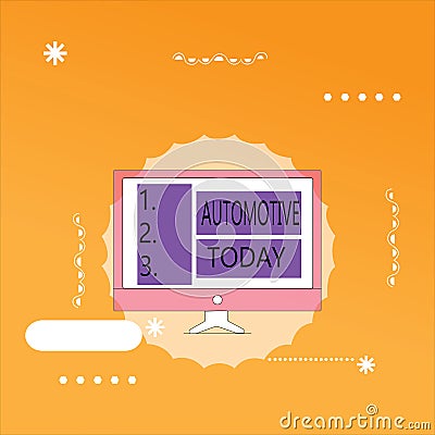 Word writing text Automotive. Business concept for Selfpropelled Related to motor vehicles engine cars automobiles Stock Photo