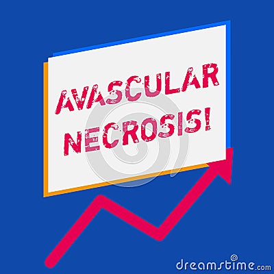 Word writing text Avascular Necrosis. Business concept for death of bone tissue due to a lack of blood supply. Stock Photo