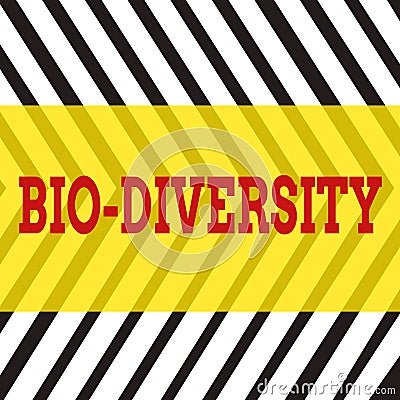 Word writing text Bio Diversity. Business concept for Variety of Life Organisms Marine Fauna Ecosystem Habitat Seamless Stock Photo