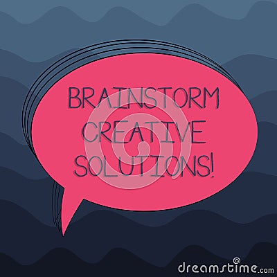 Word writing text Brainstorm Creative Solutions. Business concept for intensive and freewheeling group discussion Blank Stock Photo