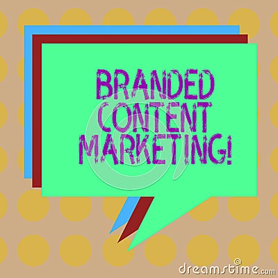 Word writing text Branded Content Marketing. Business concept for Involves creating content linked to a brand Stack of Stock Photo