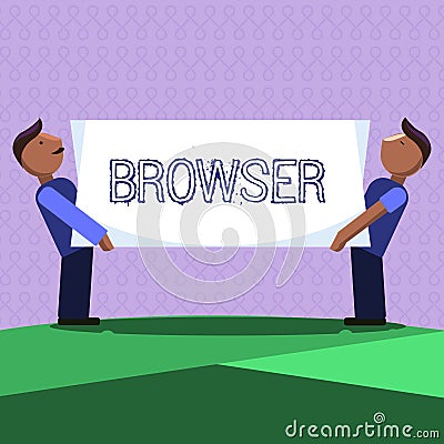 Word writing text Browser. Business concept for Computer program Graphical user interface Displaying HTML files Stock Photo