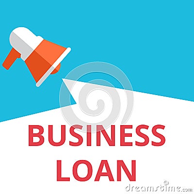 Word writing text Business Loan Cartoon Illustration