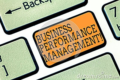 Word writing text Business Perforanalysisce Management. Business concept for setting and monitoring corporate goals Stock Photo