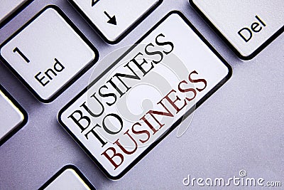 Word writing text Business To Business. Business concept for Working ground businessman busy work hard stop playing written on Whi Stock Photo