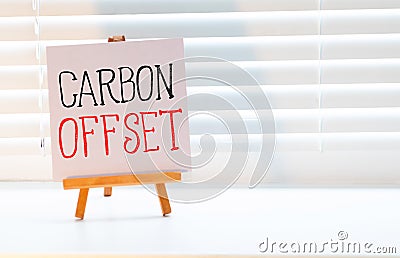 Word writing text Carbon Offset Stock Photo