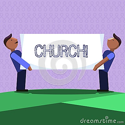 Word writing text Church. Business concept for Building used for public Christian worship Religious spiritual place Stock Photo