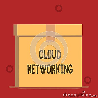Word writing text Cloud Networking. Business concept for is term describing access of networking resources Close up Stock Photo