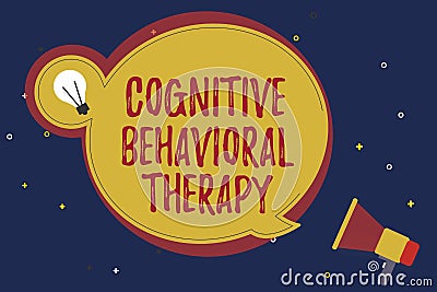 Word writing text Cognitive Behavioral Therapy. Business concept for Psychological treatment for mental disorders Stock Photo