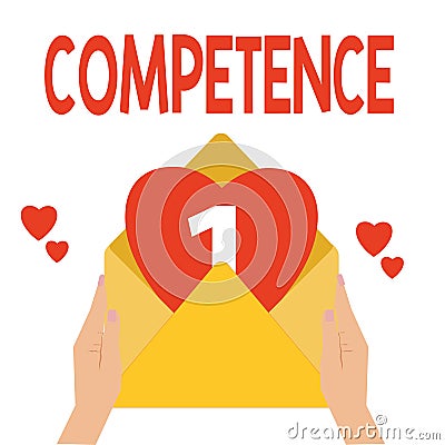 Word writing text Competence. Business concept for Knowledge Ability to do something successfully efficiently Stock Photo