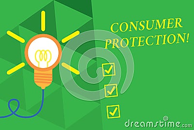 Word writing text Consumer Protection. Business concept for Fair Trade Laws to ensure Consumers Rights Protection Big Stock Photo