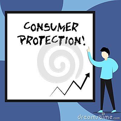 Word writing text Consumer Protection. Business concept for Fair Trade Laws to ensure Consumers Rights Protection View Stock Photo