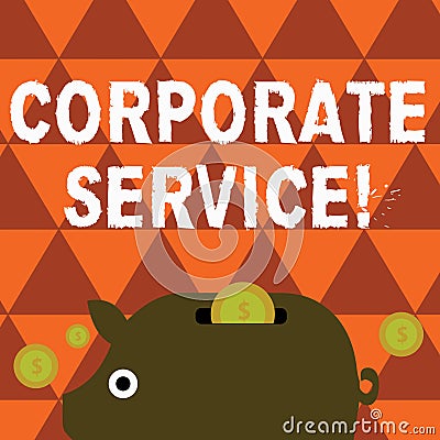 Word writing text Corporate Service. Business concept for activities combine enterprise needed support services Colorful Stock Photo