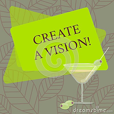 Word writing text Create A Vision. Business concept for Develop a strategy mission motivation purpose to achieve Filled Stock Photo