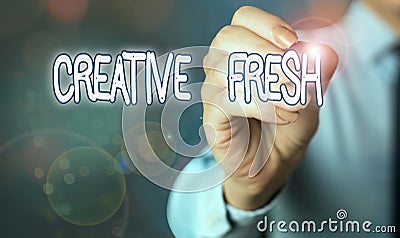 Word writing text Creative Fresh. Business concept for way of looking at situations from a fresh perspective Stock Photo