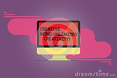 Word writing text Creative Mind Unlimited Creativity. Business concept for Full of original ideas brilliant brain Stock Photo
