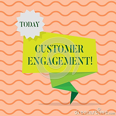 Word writing text Customer Engagement. Business concept for the emotional connection between a customer and a brand Stock Photo