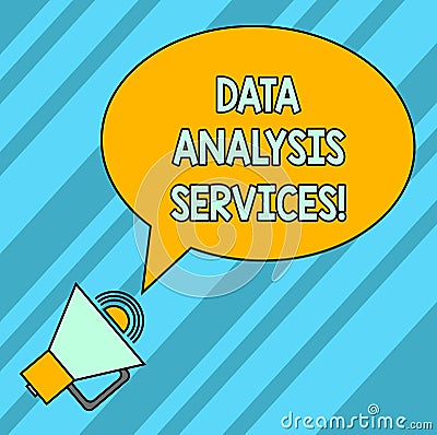 Word writing text Data Analysis Services. Business concept for an analytical data engine used in decision support Blank Stock Photo