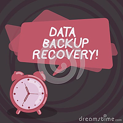 Word writing text Data Backup Recovery. Business concept for the process of backing up data in case of a loss Blank Rectangular Stock Photo