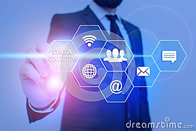 Word writing text Data Collection. Business concept for gathering and measuring information on targeted variables Stock Photo