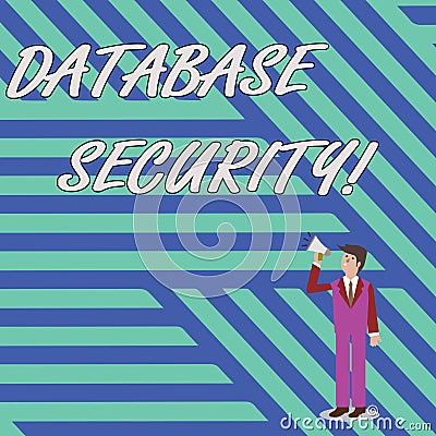Word writing text Database Security. Business concept for security controls to protect databases against compromises Stock Photo