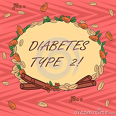 Word writing text Diabetes Type 2. Business concept for condition which body does not use insulin properly Wreath Made Stock Photo