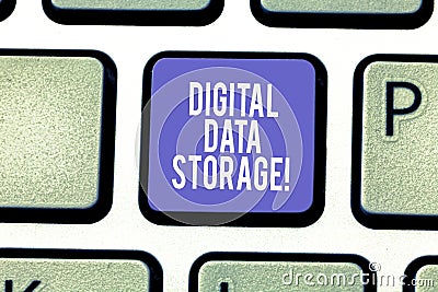 Word writing text Digital Data Storage. Business concept for format for storing and backing up computer data on tape Stock Photo